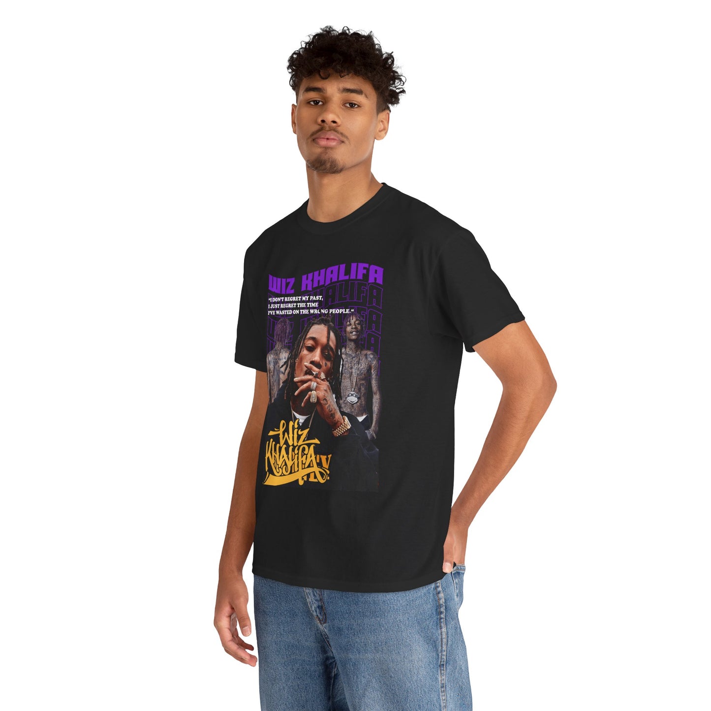 DATNEWDRIP Wiz Khalifa No Regrets Graphic Hip Hop T-Shirt