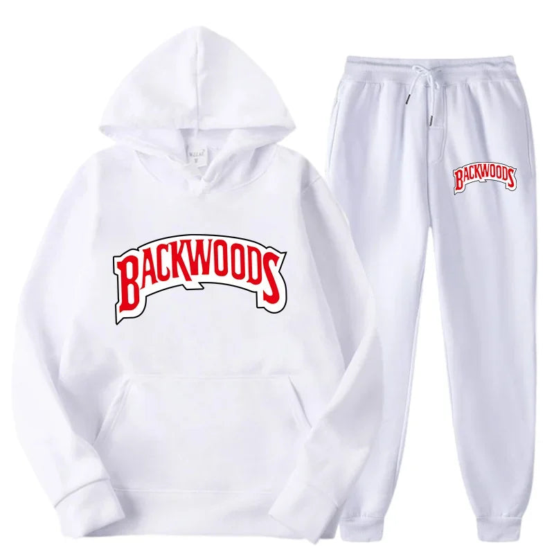 DATNEWDRIP Backwoods 2 Piece Jogger Graphic Hoodie Sweatpants Combo Men Women Hip Hop