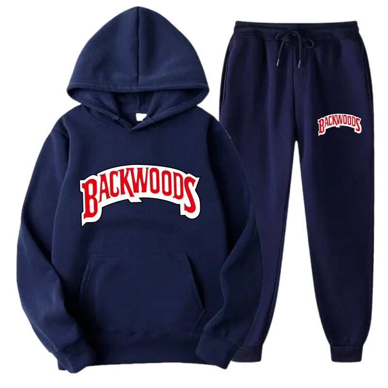 DATNEWDRIP Backwoods 2 Piece Jogger Graphic Hoodie Sweatpants Combo Men Women Hip Hop
