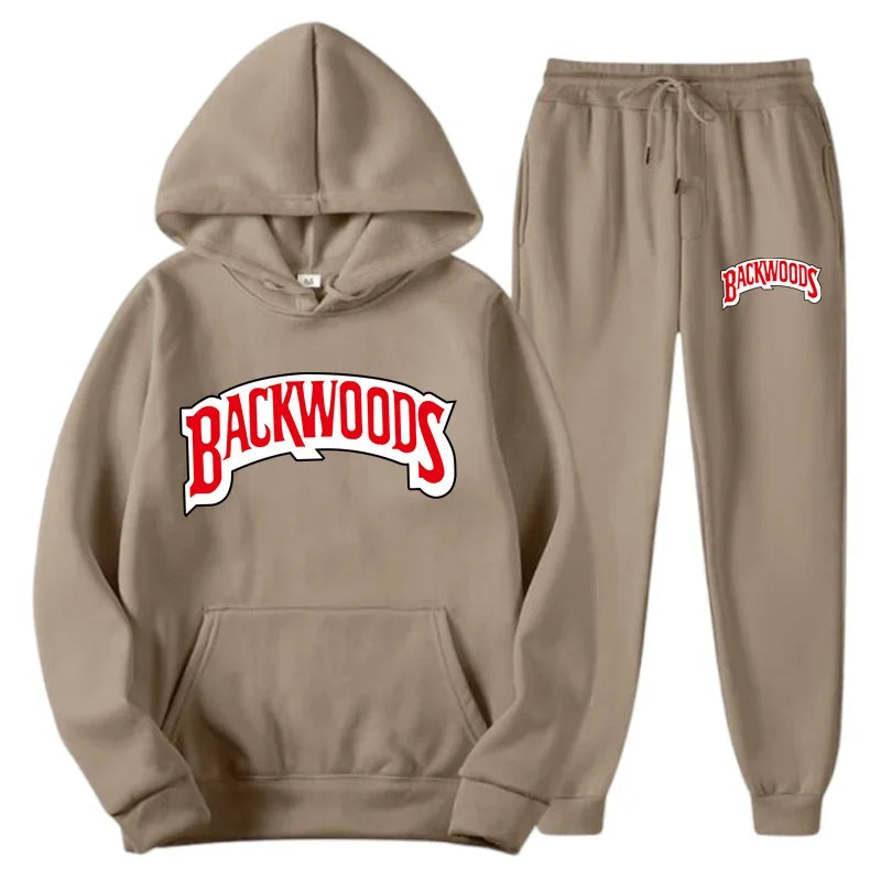 DATNEWDRIP Backwoods 2 Piece Jogger Graphic Hoodie Sweatpants Combo Men Women Hip Hop
