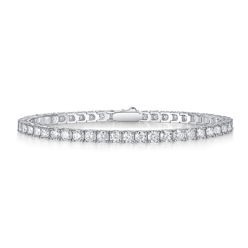 Moissanite Diamond S925 Silver Tennis Bracelet Unique Luxury Fashion
