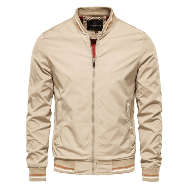 Striped Zip-Up Jacket Baseball Clothing - Mens
