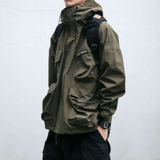 Loose Multi-Pocket Hip Hop Jacket - Mens