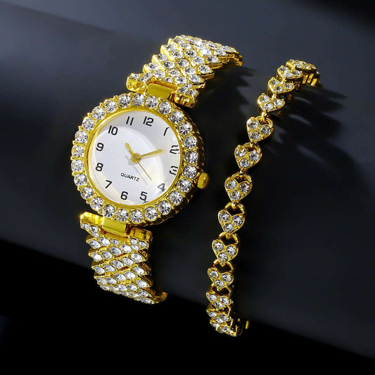 Iced Out Luxury Ladies Watch Box Set