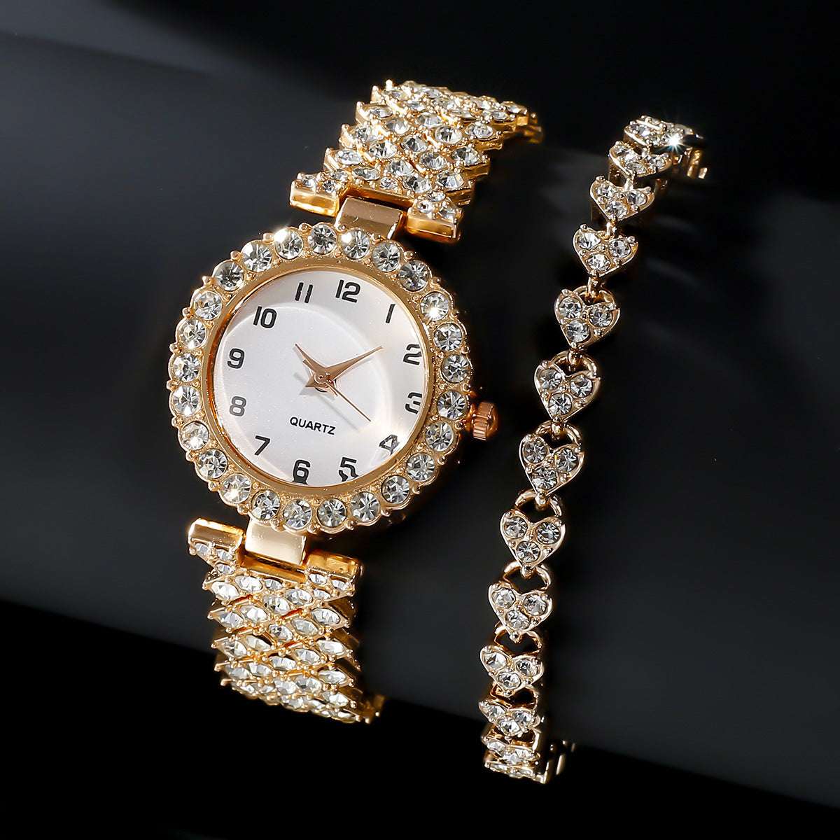 Iced Out Luxury Ladies Watch Box Set