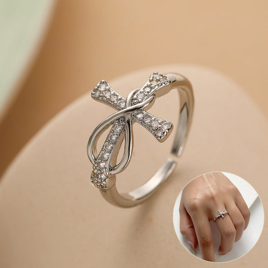 Iced Out Infinity Cross Ring - DATNEWDRIP