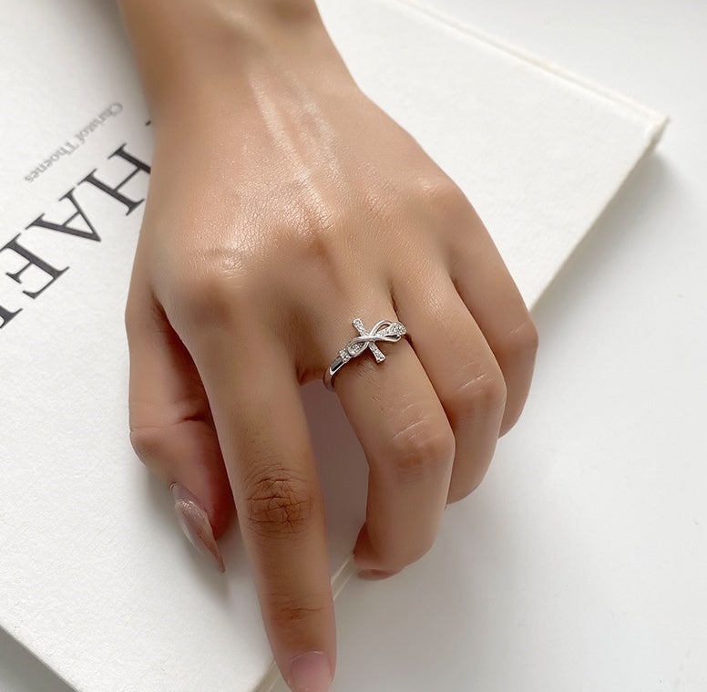 Iced Out Infinity Cross Ring - DATNEWDRIP