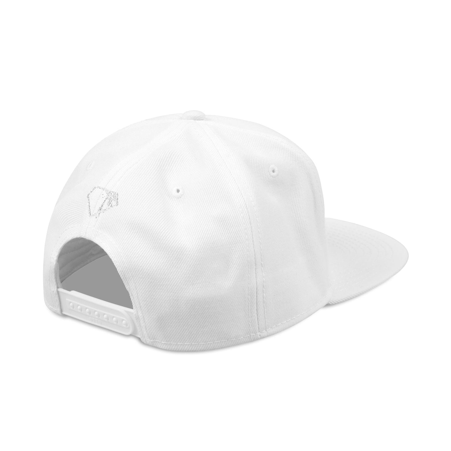 DatNewDrip white letter hip hop snapback hat with adjustable strap and flat brim