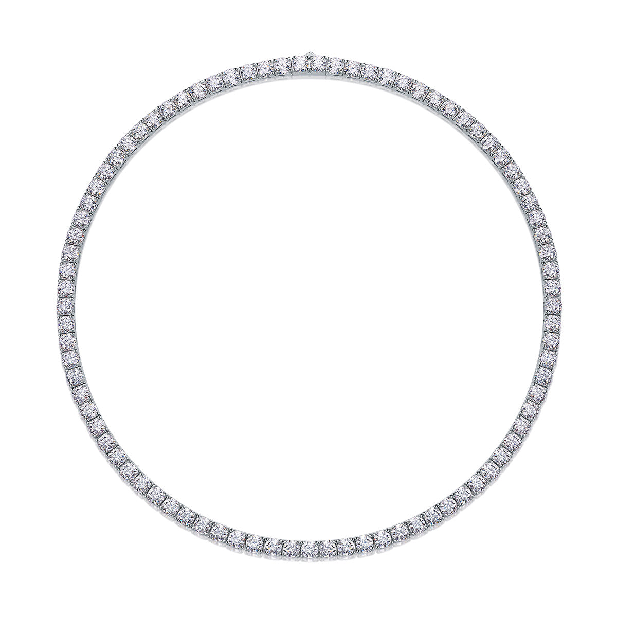 Endless Stream Of Stars 0.5ct Moissanite Diamond S925 Silver Certified Tennis Chain Necklace Luxury Fashion