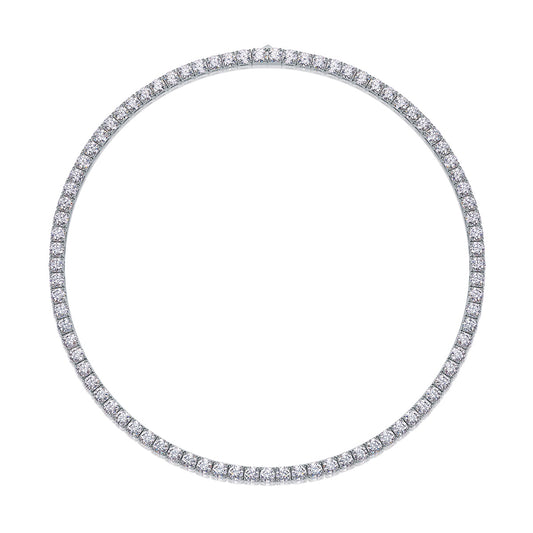 Endless Stream Of Stars 0.5ct Moissanite Diamond S925 Silver Certified Tennis Chain Necklace Luxury Fashion