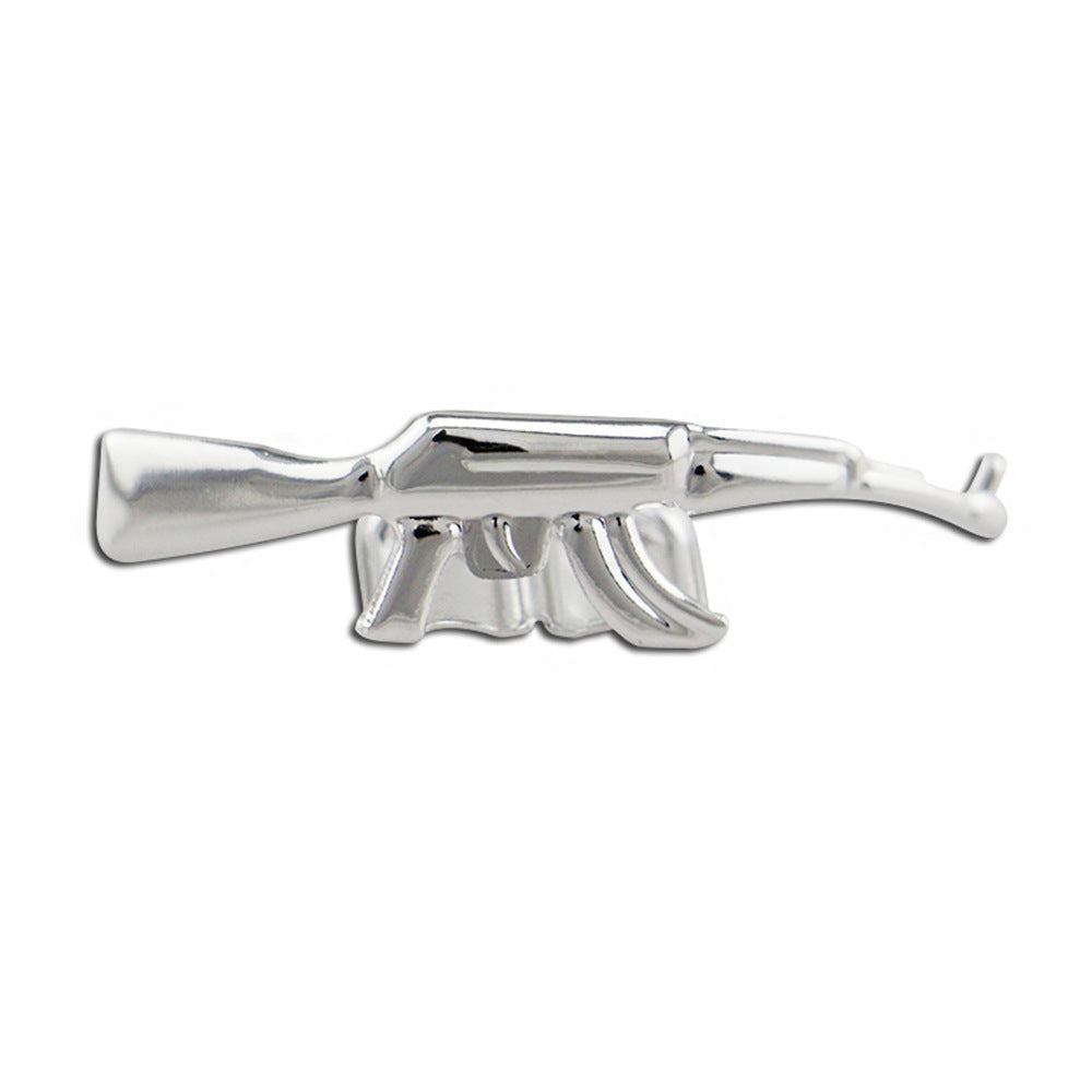 DatNewDrip silver AK47 grillz for teeth single tooth chrome mouth piece novelty dental accessory