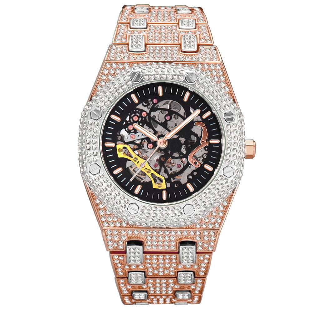 Iced Out Transparent Gears Luxury Watch