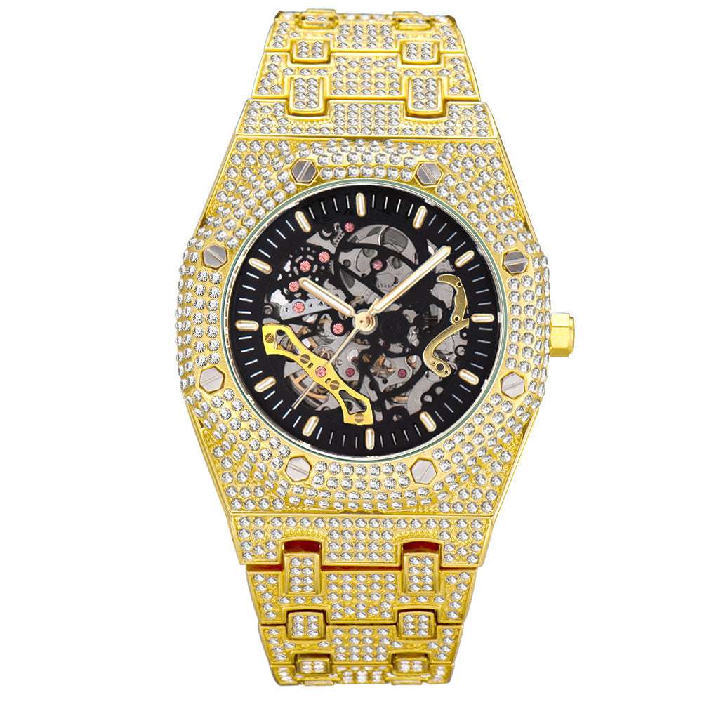 Iced Out Transparent Gears Luxury Watch