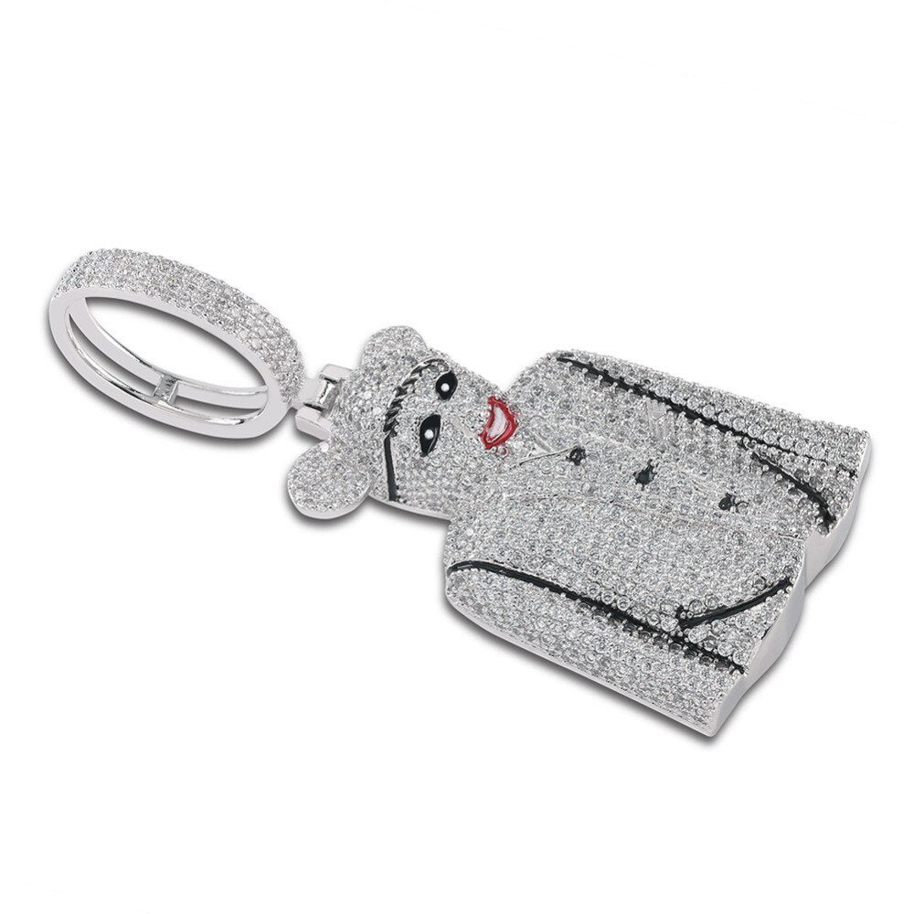 Iced Out Evil Smiling Clown Pendant