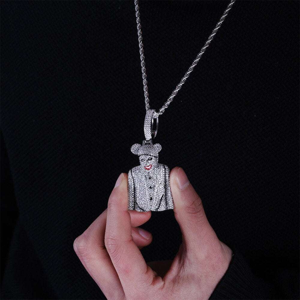 Iced Out Evil Smiling Clown Pendant