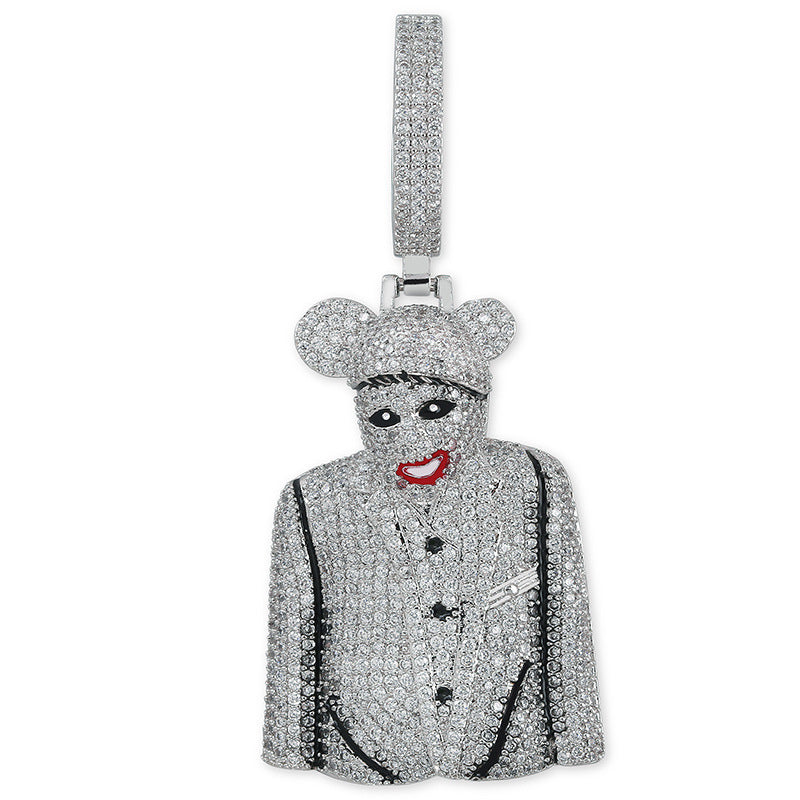 Iced Out Evil Smiling Clown Pendant