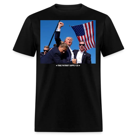 DATNEWDRIP Graphic Streetwear Tee - Trump Fist In The Air Fight T-Shirt