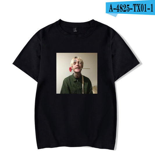DATNEWDRIP Graphic Streetwear Tee - Lil Peep Rose T-Shirt - Mens