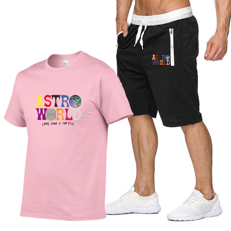 Astro World T-Shirt & Shorts Jogger Set