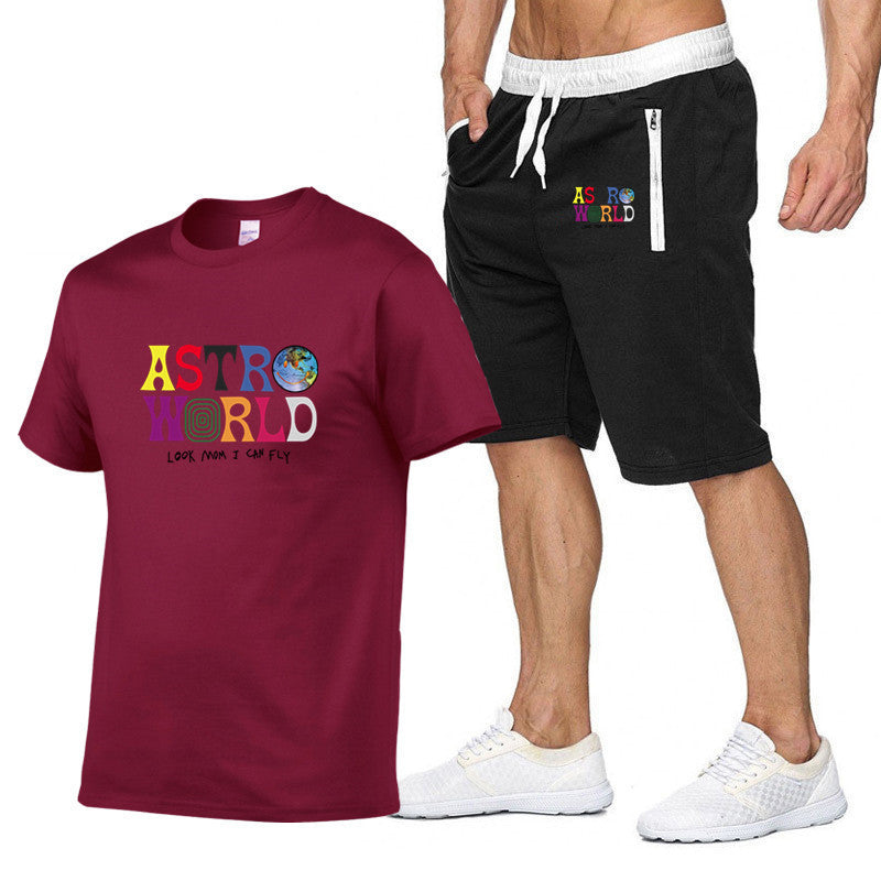 Astro World T-Shirt & Shorts Jogger Set