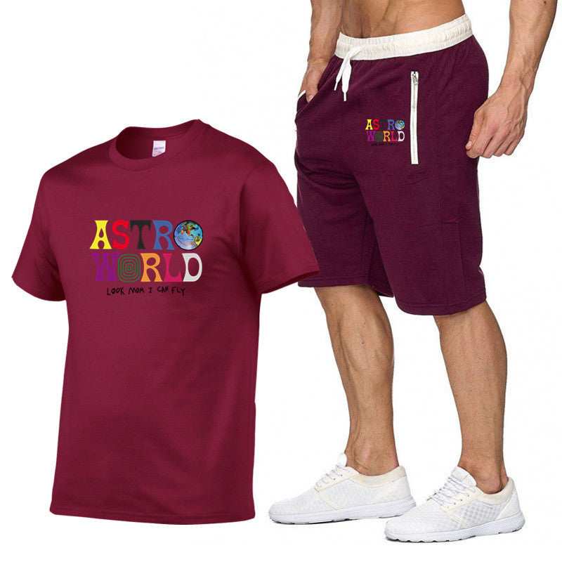 Astro World T-Shirt & Shorts Jogger Set