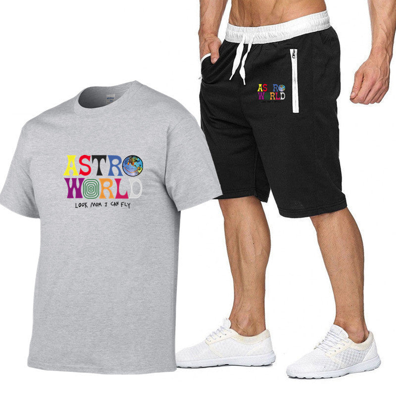 Astro World T-Shirt & Shorts Jogger Set