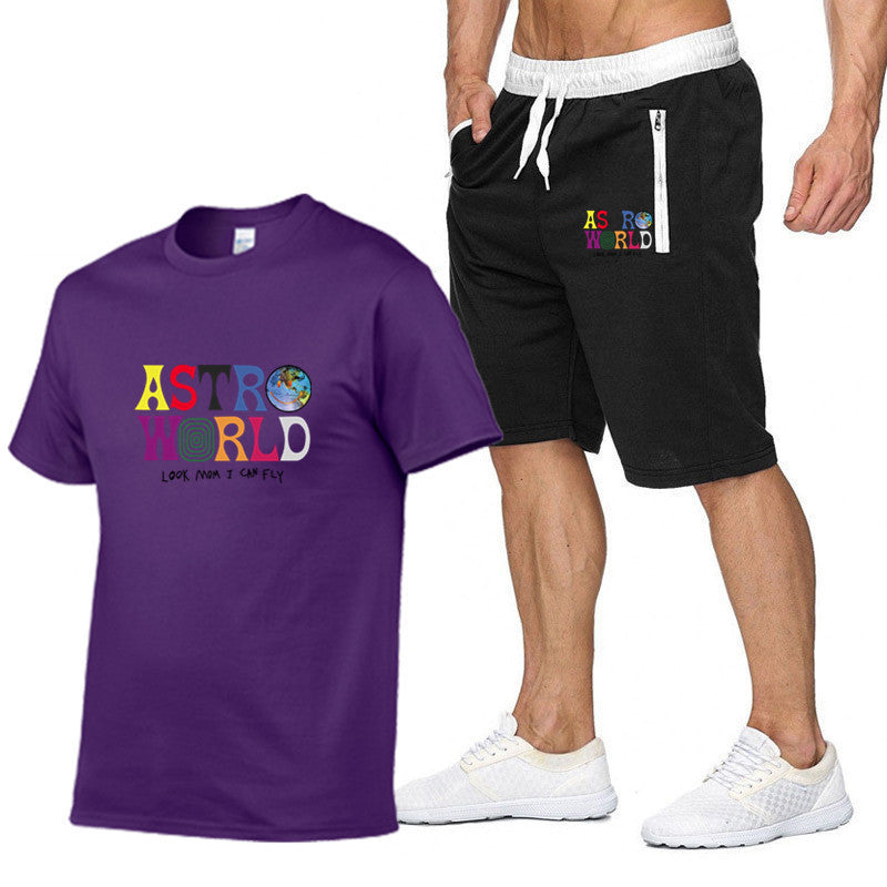 Astro World T-Shirt & Shorts Jogger Set