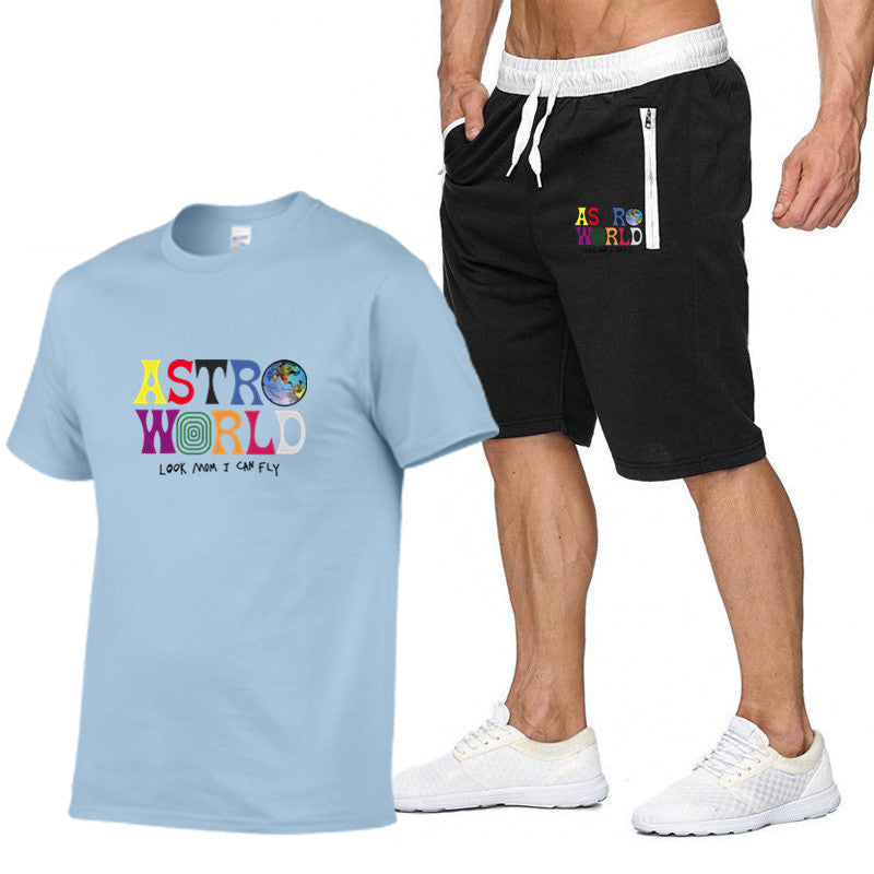 Astro World T-Shirt & Shorts Jogger Set