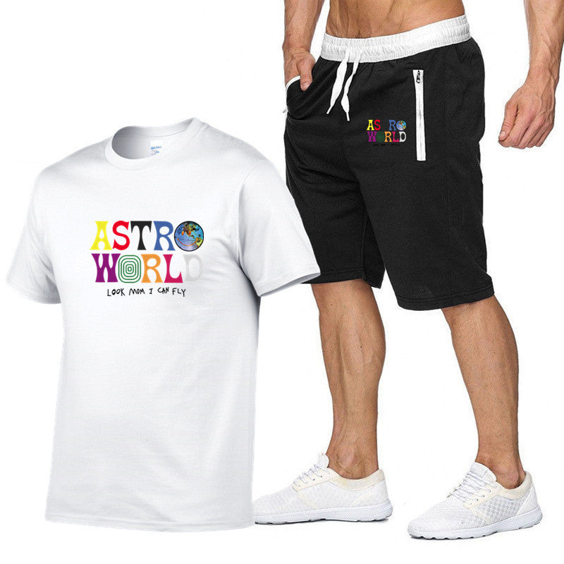 Astro World T-Shirt & Shorts Jogger Set