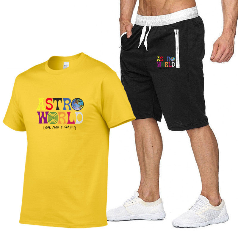 Astro World T-Shirt & Shorts Jogger Set