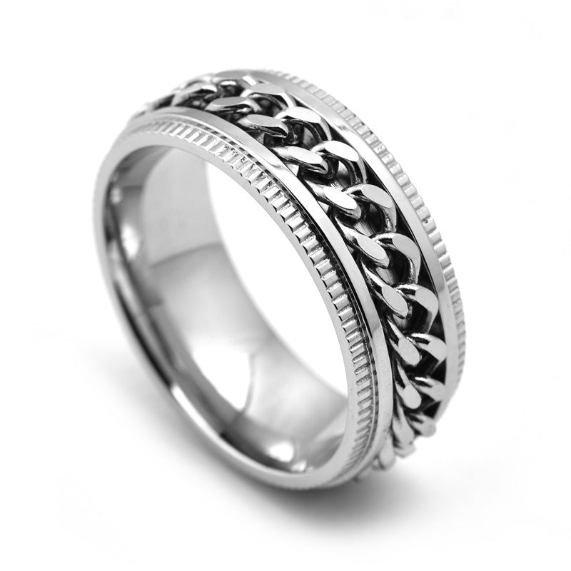 Stainless Steel Spinner Rings Fidget Band