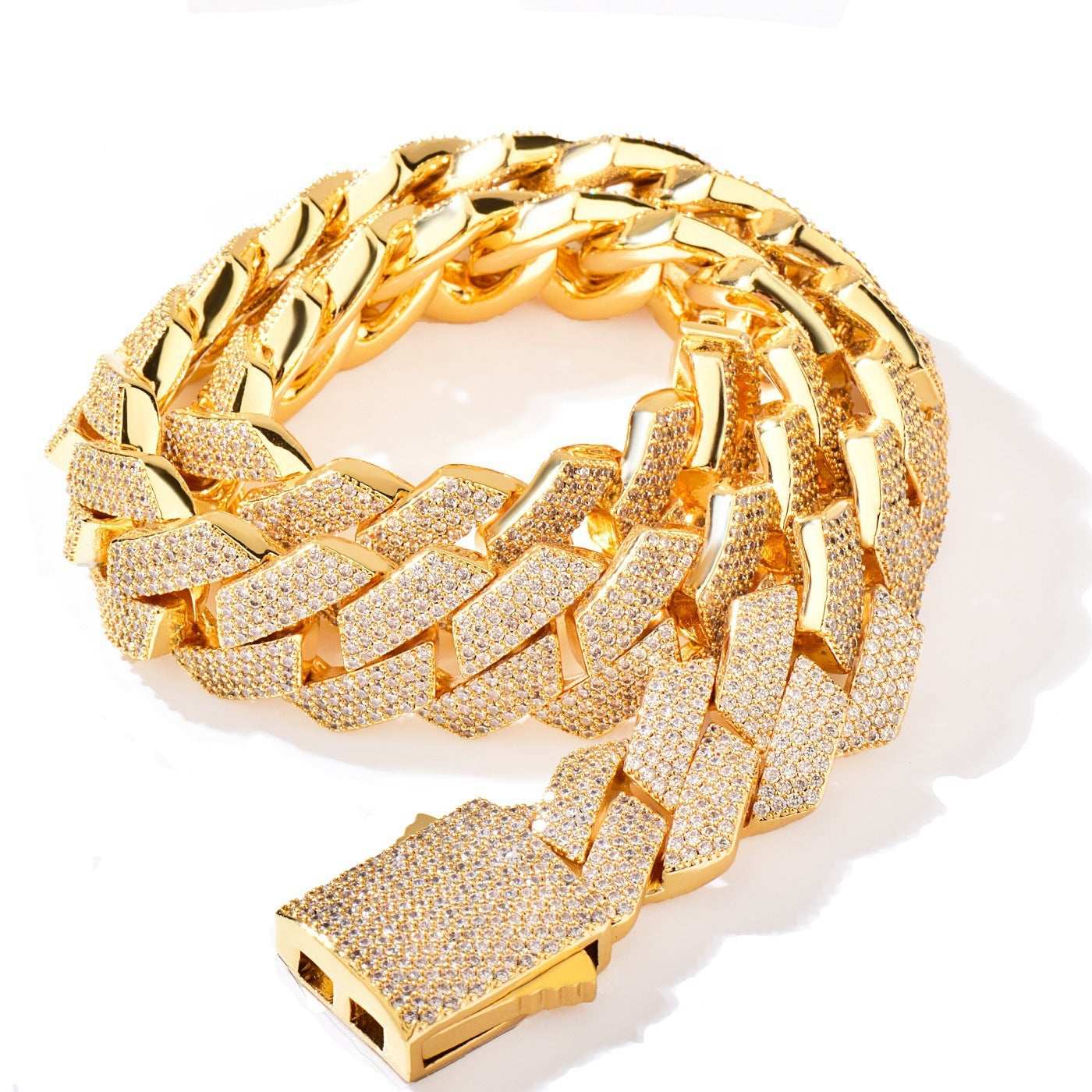 Iced Out Bulky Hip Hop Necklace Chain