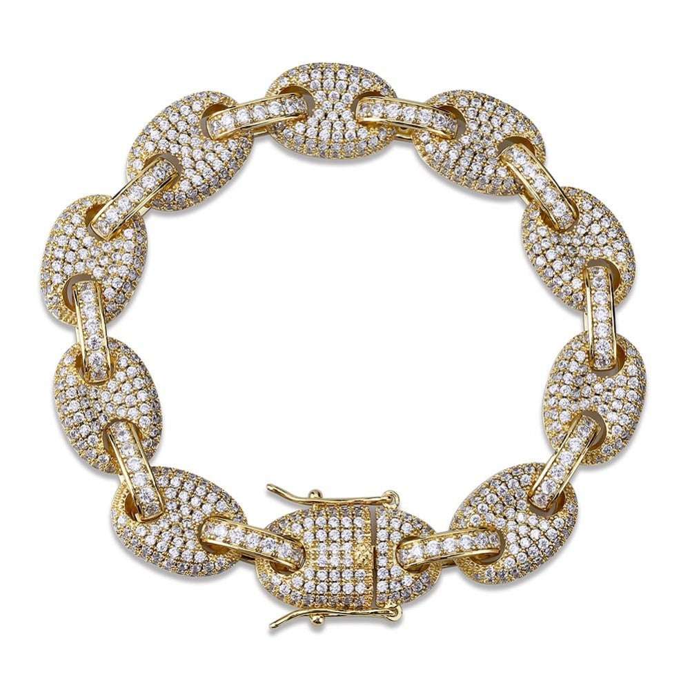 Iced Out Rainbow Pig Nose Bracelet