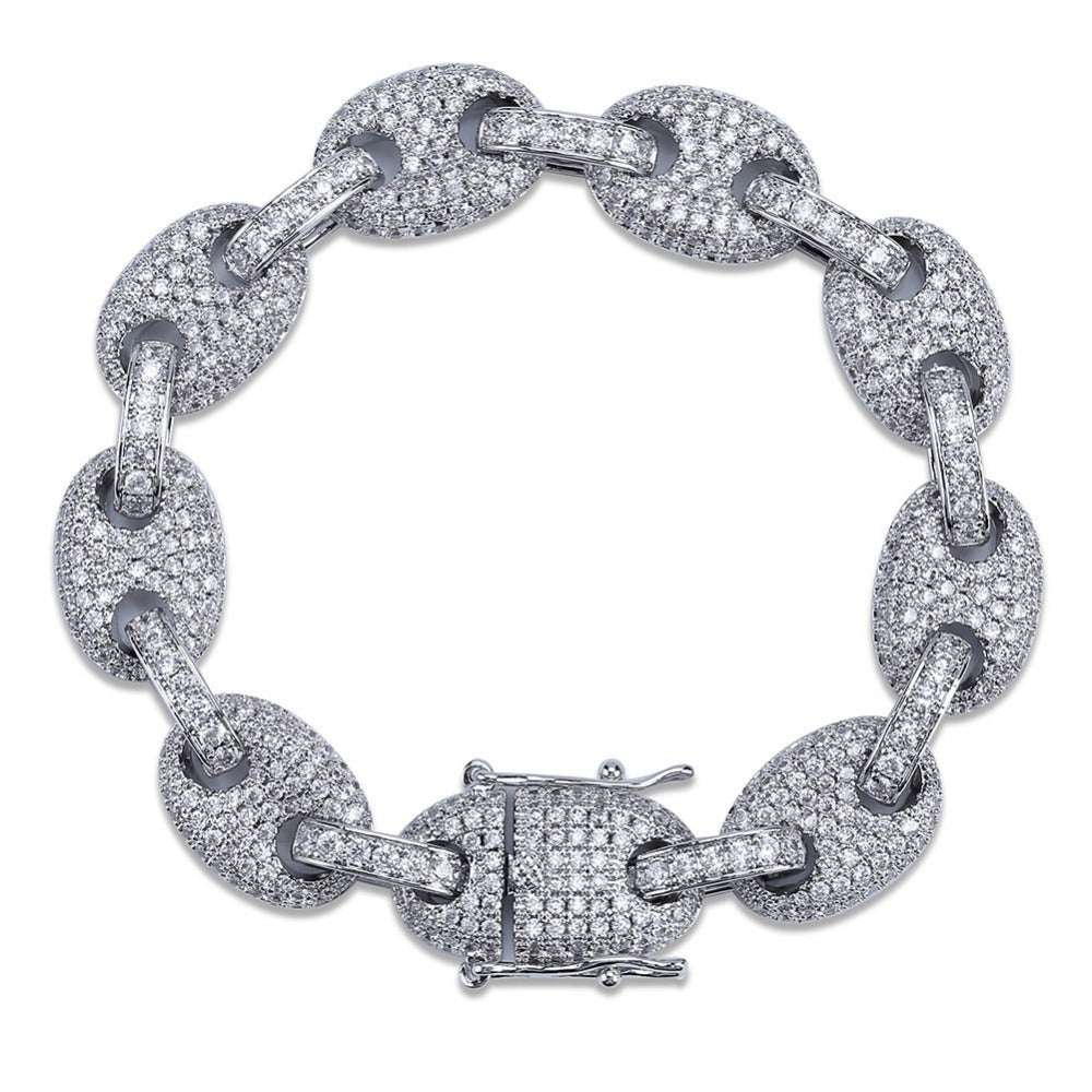 Iced Out Rainbow Pig Nose Bracelet