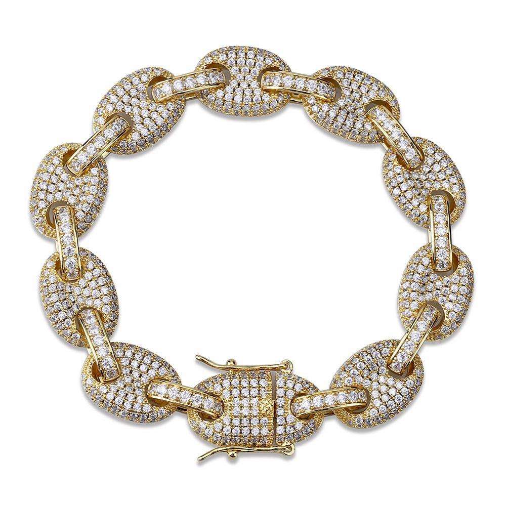 Iced Out Rainbow Pig Nose Bracelet