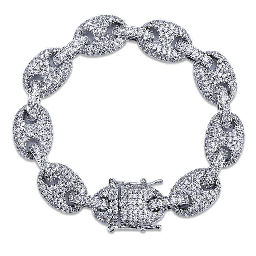 Iced Out Rainbow Pig Nose Bracelet
