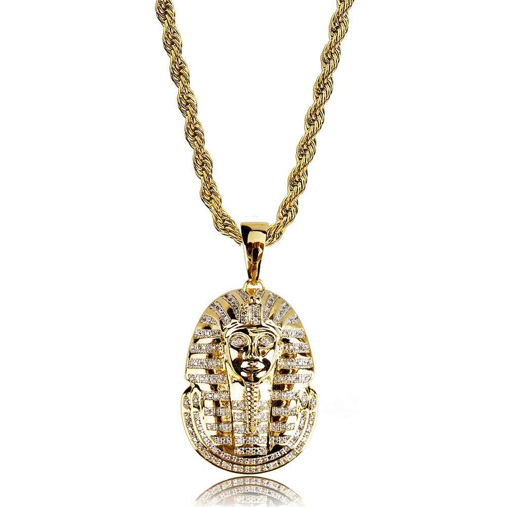 Iced Out Egyptian Pharaoh Pendant