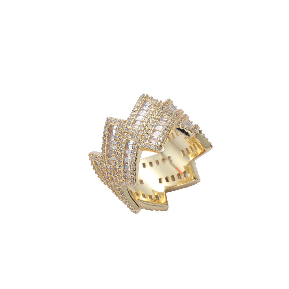 Iced Out Large Gem Ring