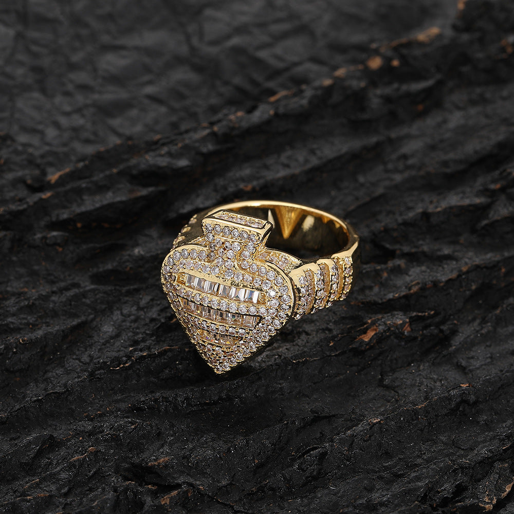 Iced Out Large Gem Ring
