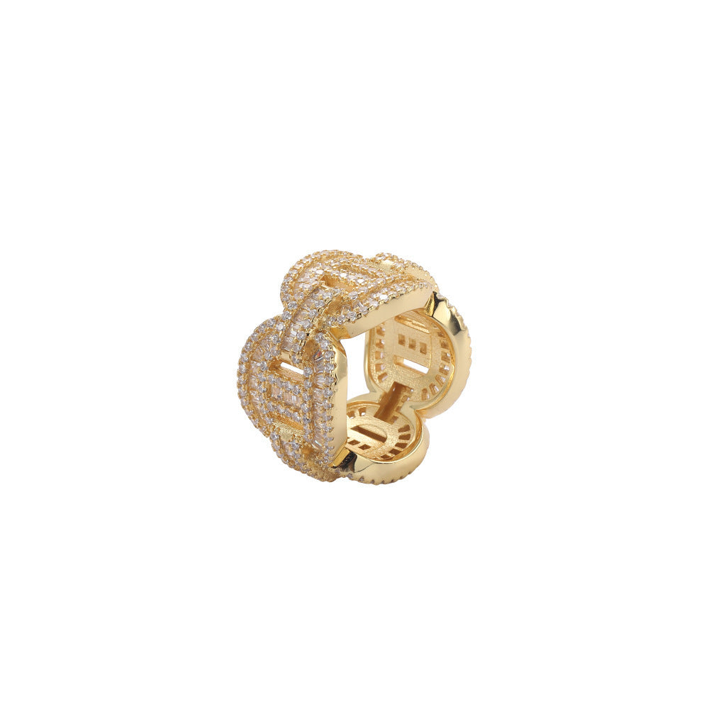 Iced Out Large Gem Ring