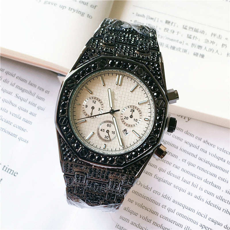 Iced Out Multi Color Gem Watch