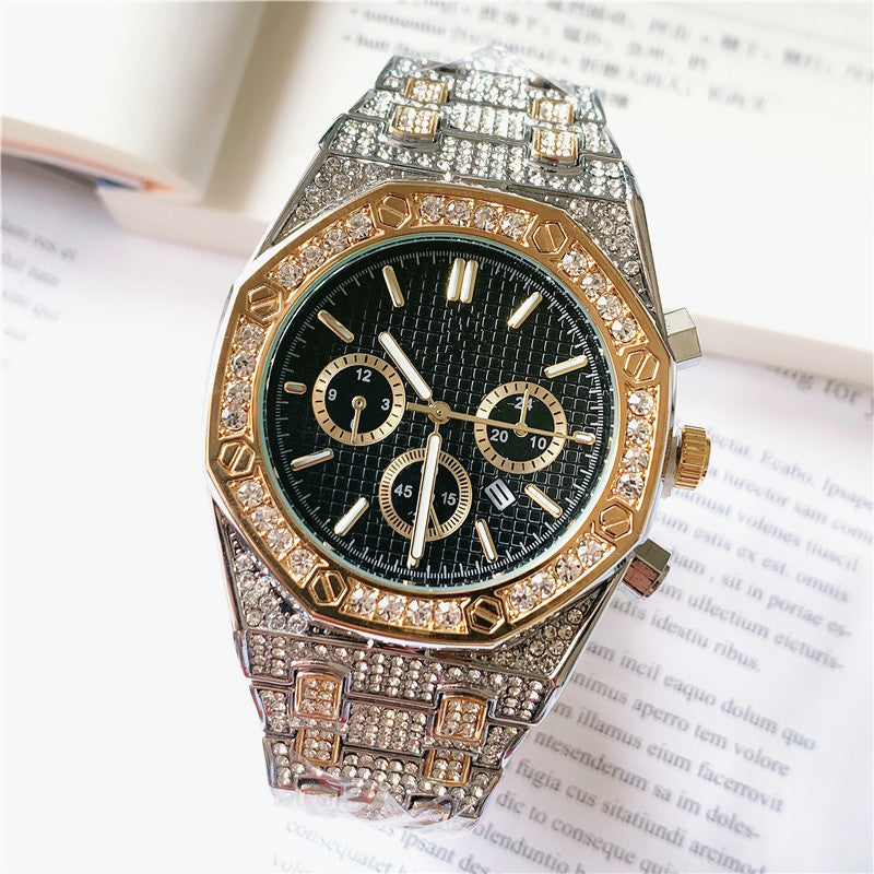 Iced Out Multi Color Gem Watch