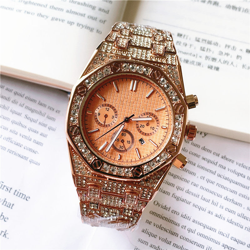 Iced Out Multi Color Gem Watch