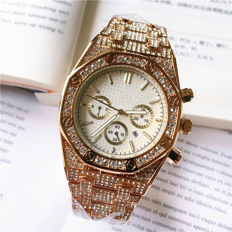 Iced Out Multi Color Gem Watch