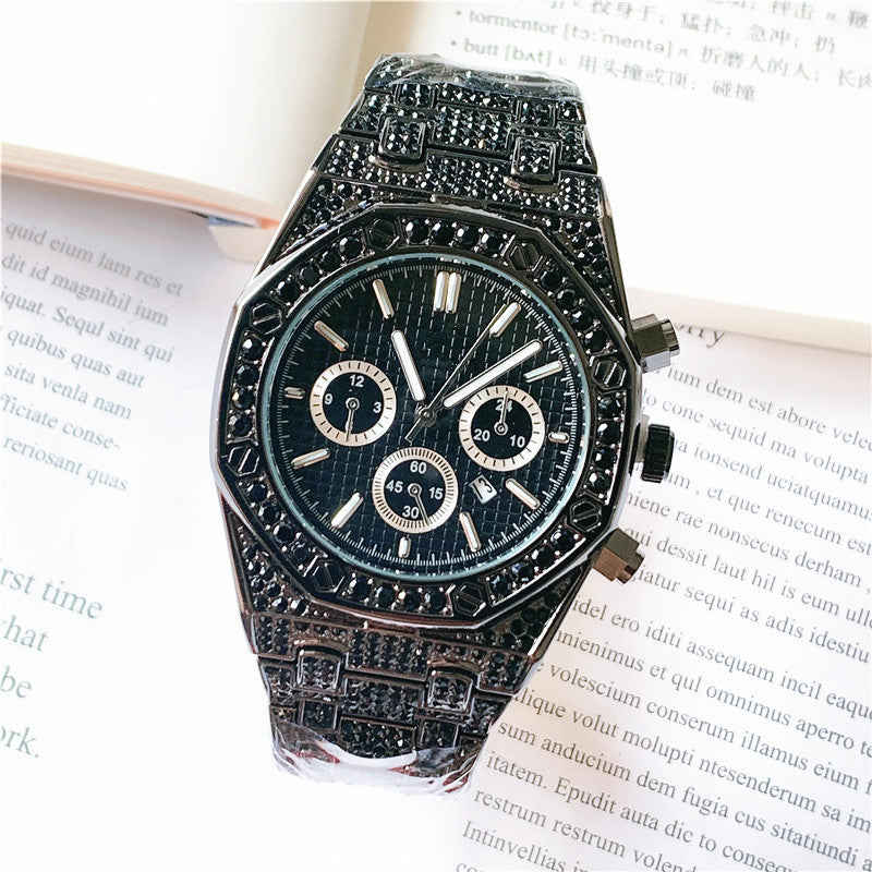 Iced Out Multi Color Gem Watch