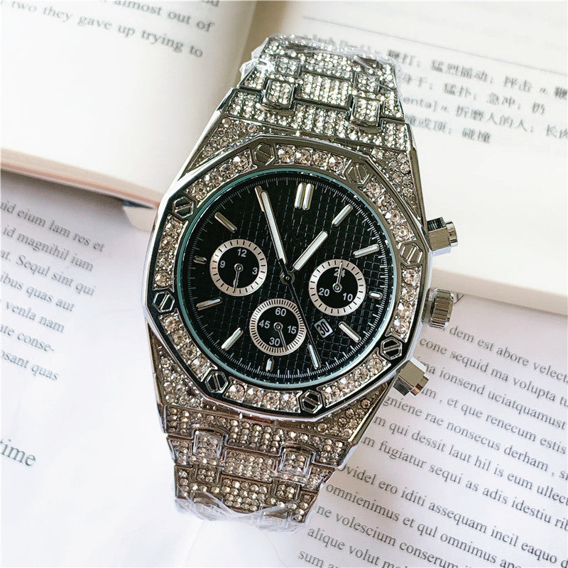 Iced Out Multi Color Gem Watch