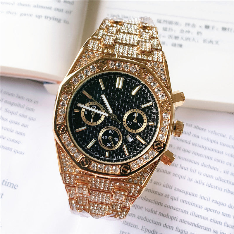 Iced Out Multi Color Gem Watch