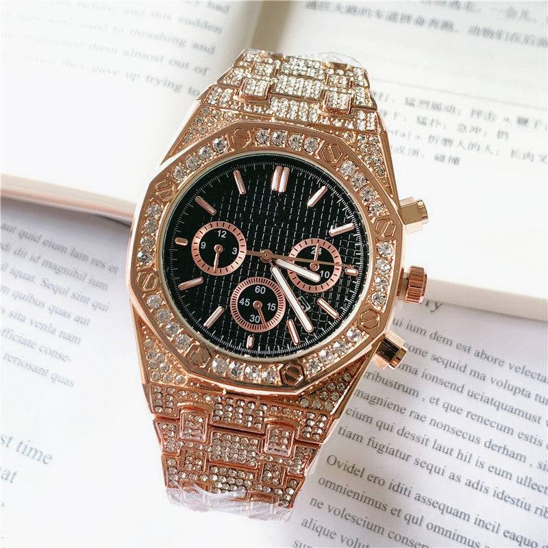 Iced Out Multi Color Gem Watch