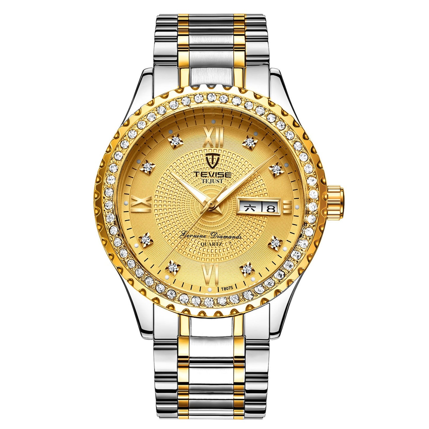 Iced Out Tevise Watch - DATNEWDRIP