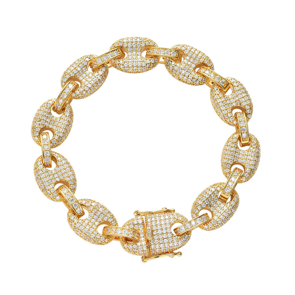Iced Out Pig Nose Bracelet - DATNEWDRIP